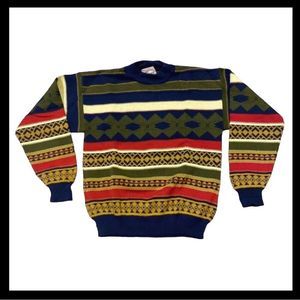 Wild Thunder  Knit Sweater Colorful Vintage